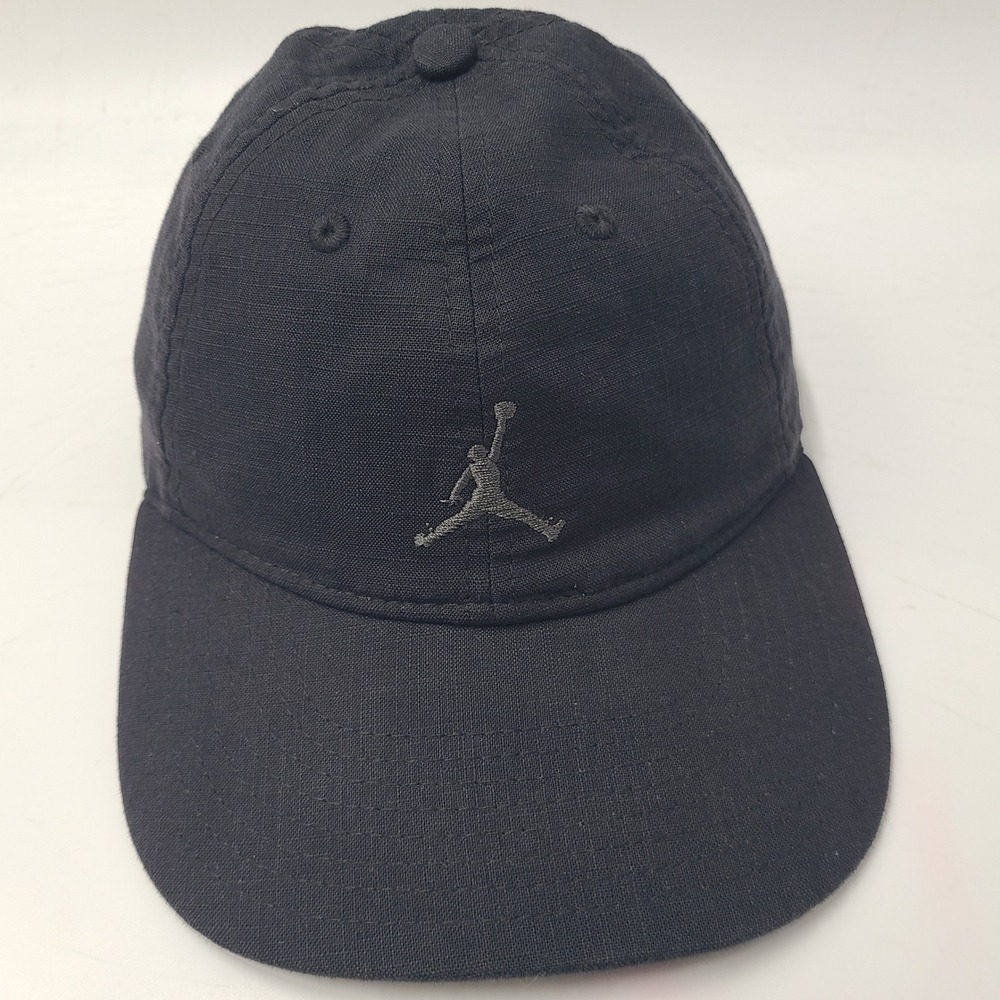 Youth Jordan Hat Strapback Black Leather Strap‎ Air Jumpman Logo Basketball Boys